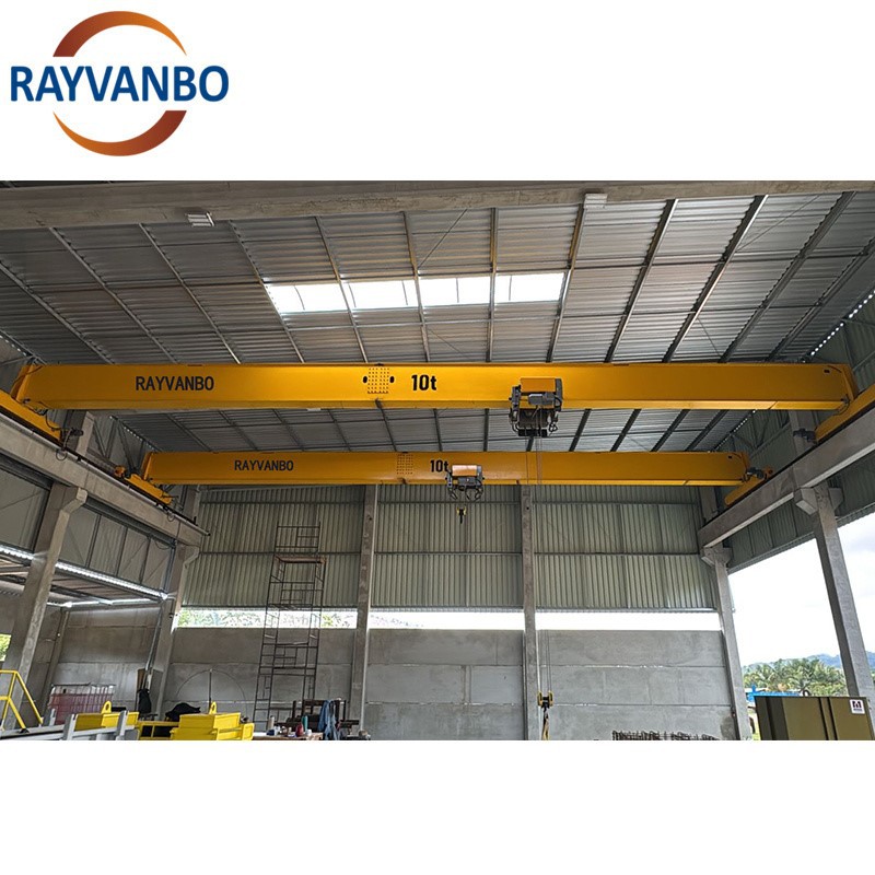 Topplöpande elektrisk enkelbalksbalk Eot Bridge Overhead Crane